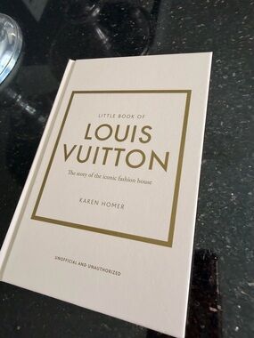 Louis Vuitton White Hardcover with Gold Lettering  Mini book